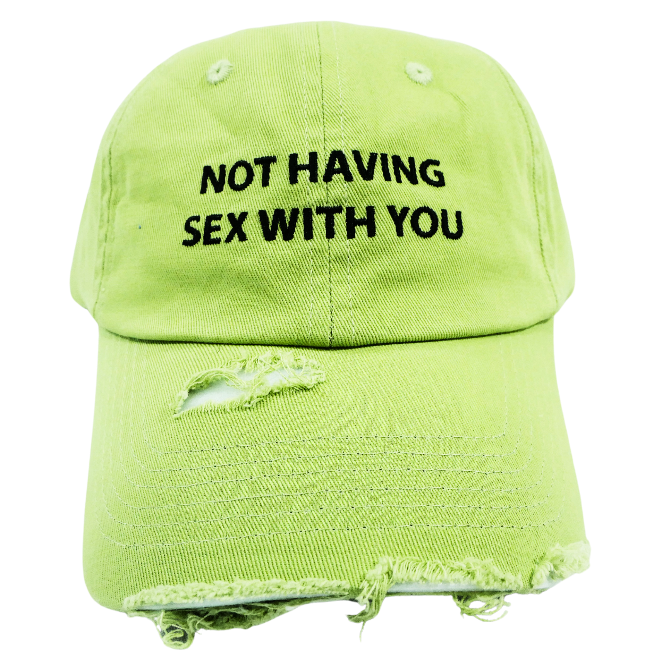 "NHSWU" DAD CAP / GYM HAT IN LIME