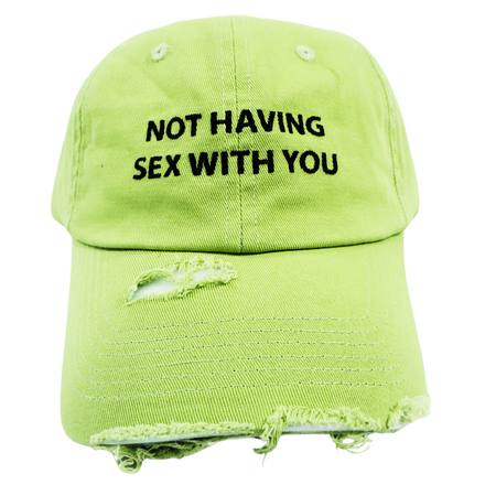 "NHSWU" DAD CAP / GYM HAT IN LIME