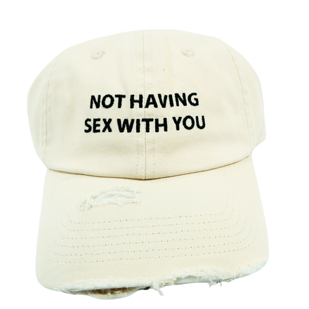 "NHSWU" DAD CAP / GYM HAT IN WHITE