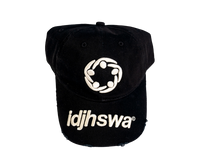 IDJHSWA® Classic Distressed Cap in Black/Crème