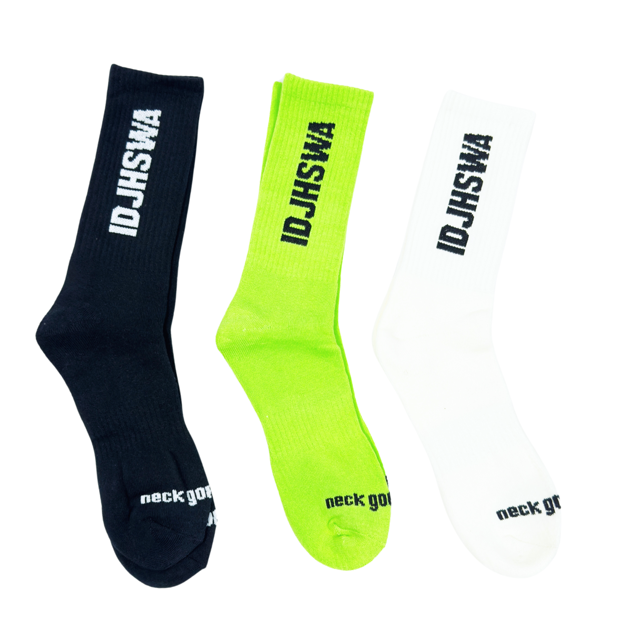 "FOOT ON NECKS" Affirmation Socks -3pk