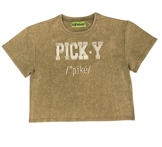 "PICKY" Cropped Tee