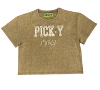 "PICKY" Cropped Tee