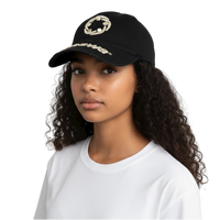 IDJHSWA® Classic Distressed Cap in Black/Crème