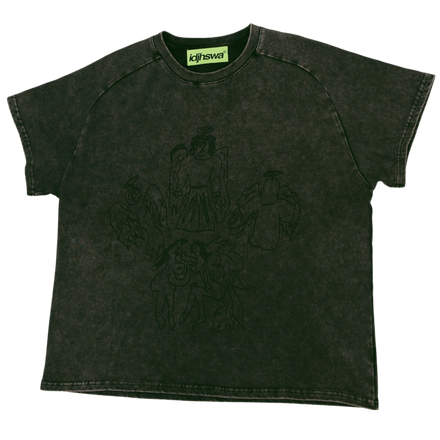 The Watchers — Washed Black Ragland T- Shirt