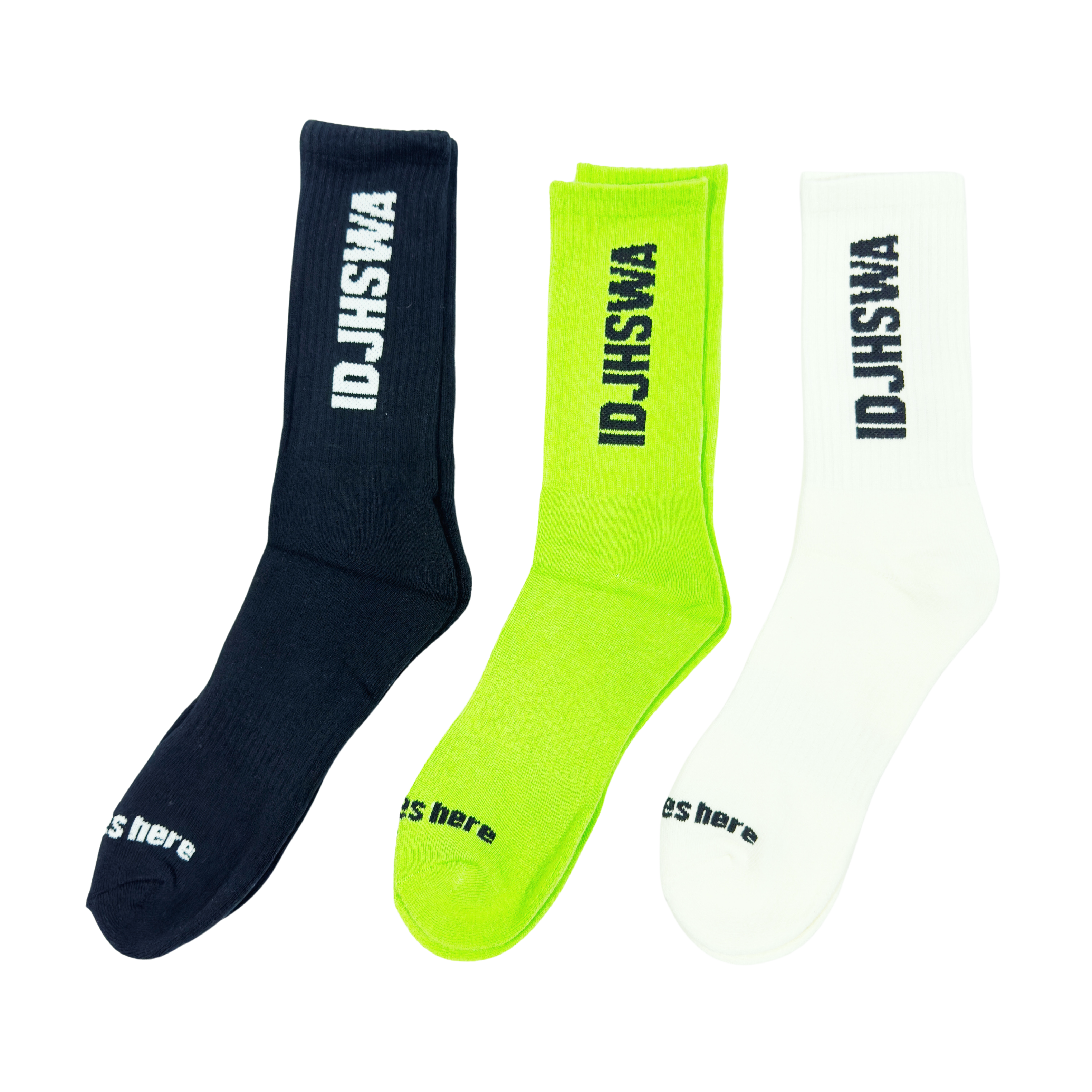 "FOOT ON NECKS" Affirmation Socks -3pk